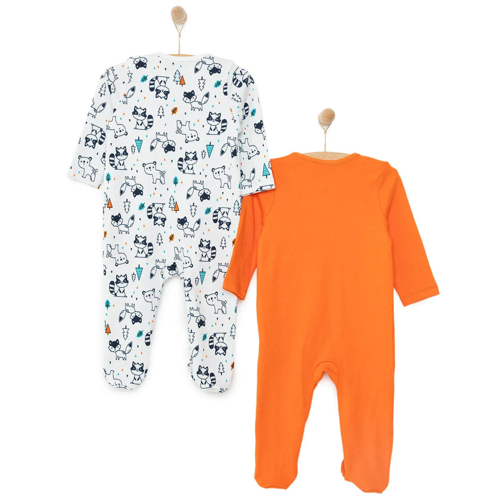 Siwmpsuit Traed i Faban Newydd-anedig HelloBaby - Llwyd Golau