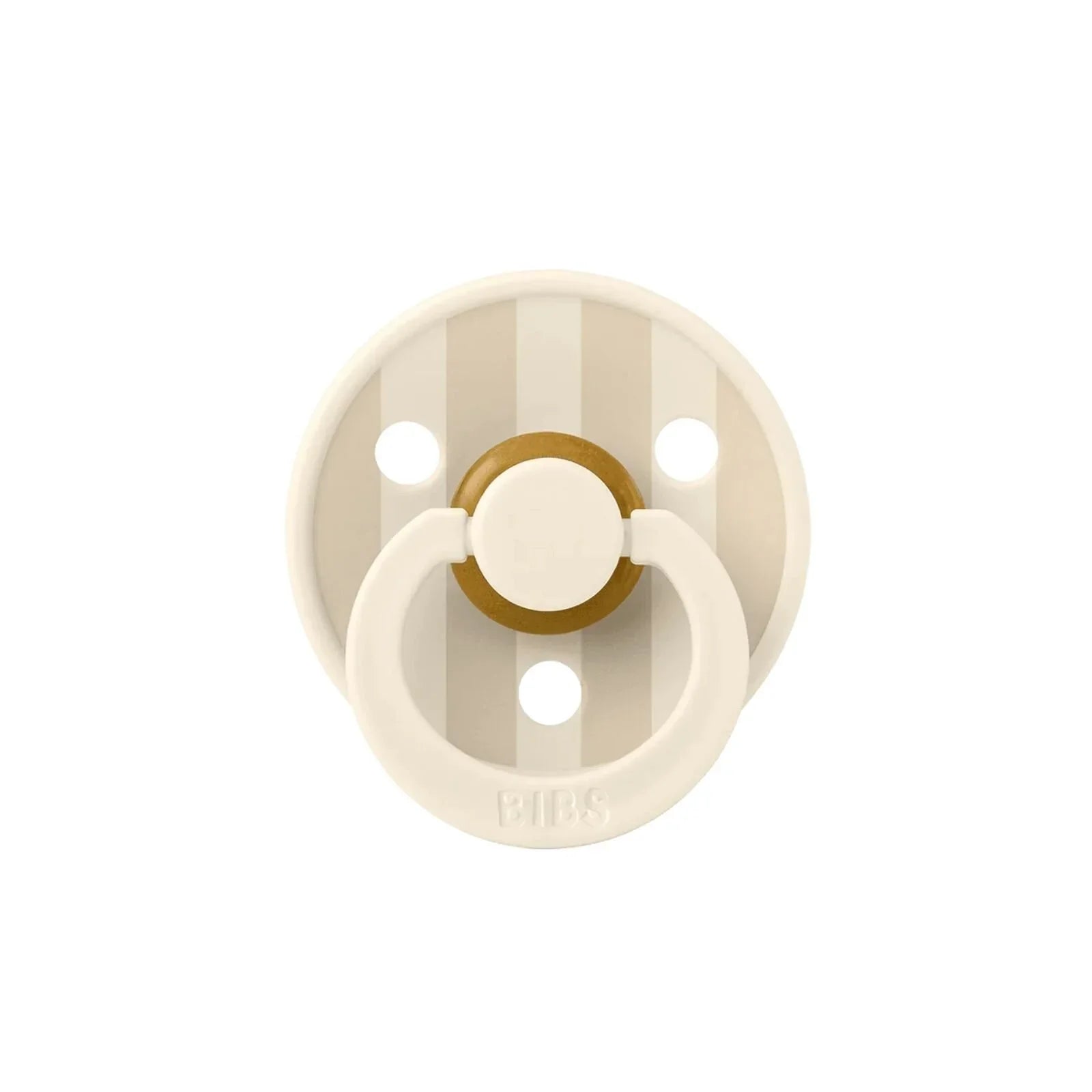 BIBS Pin Dummies Lliw Lâtecs 6+ mis, Pecyn o 2 - Ifori a Fanila