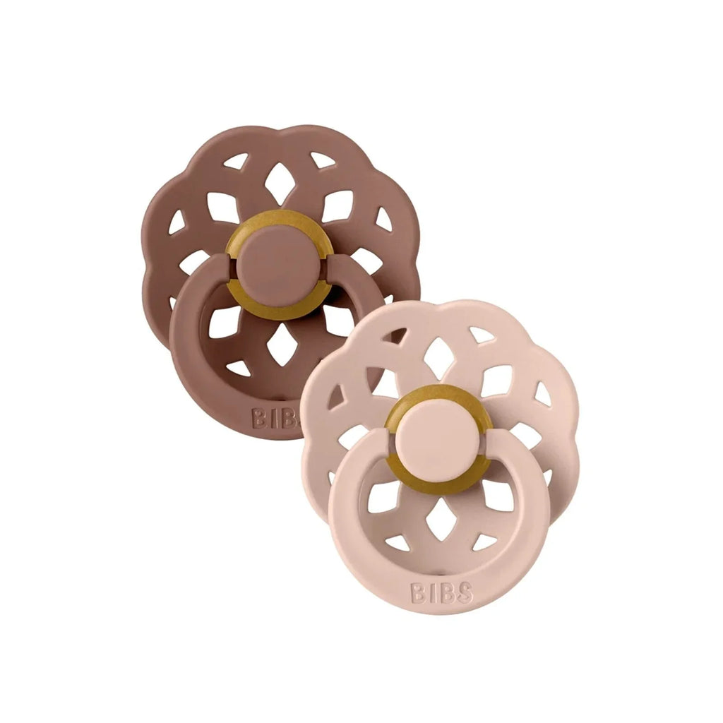 BIBS Boheme Soothers 0-6 mis, Pecyn o 2 - Woodchuck &amp; Blush