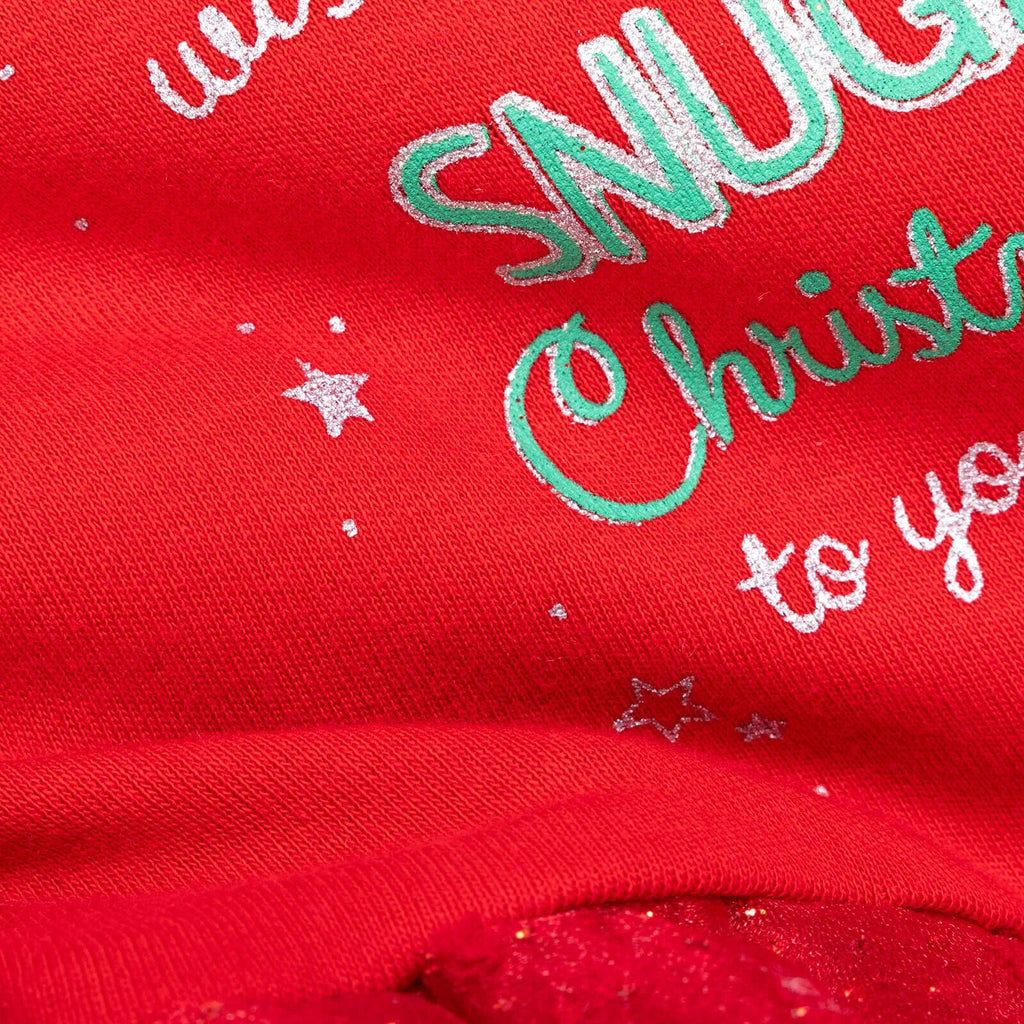 Bodysuit Nadolig Bebetto i Faban - Coch