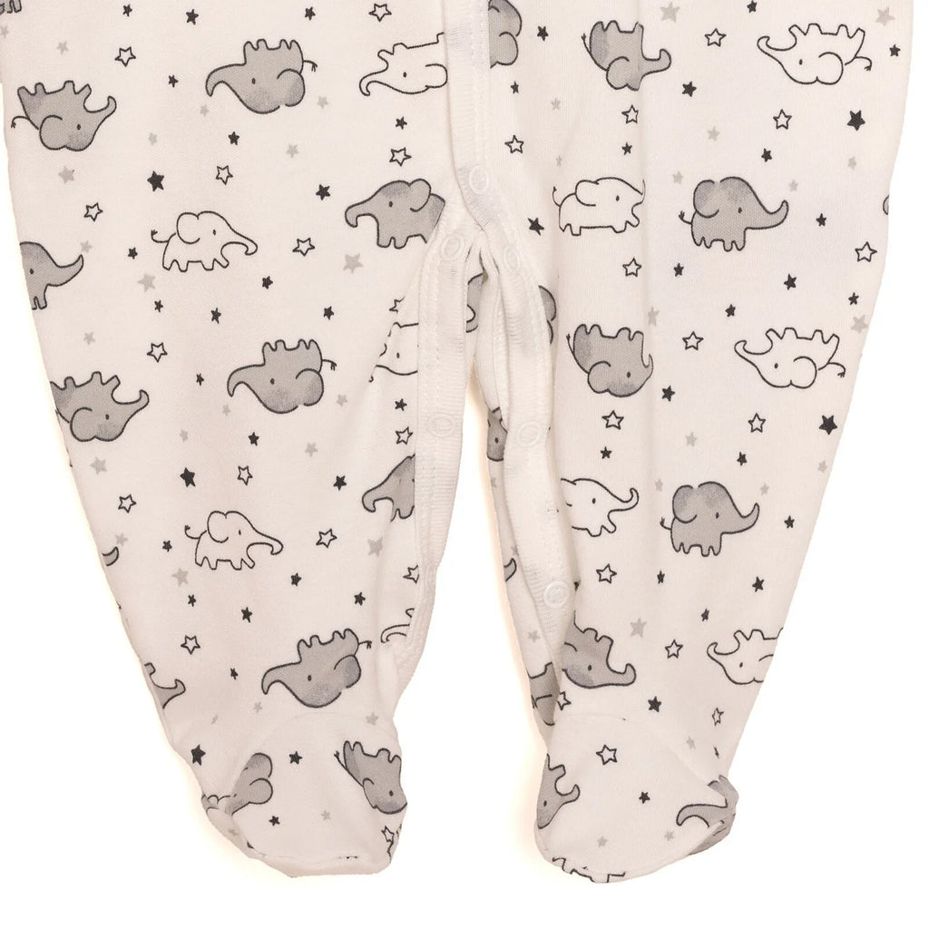 Siwmpsuit Traed i Faban Newydd-anedig Unisex HelloBaby - Corff - Het - Ecru