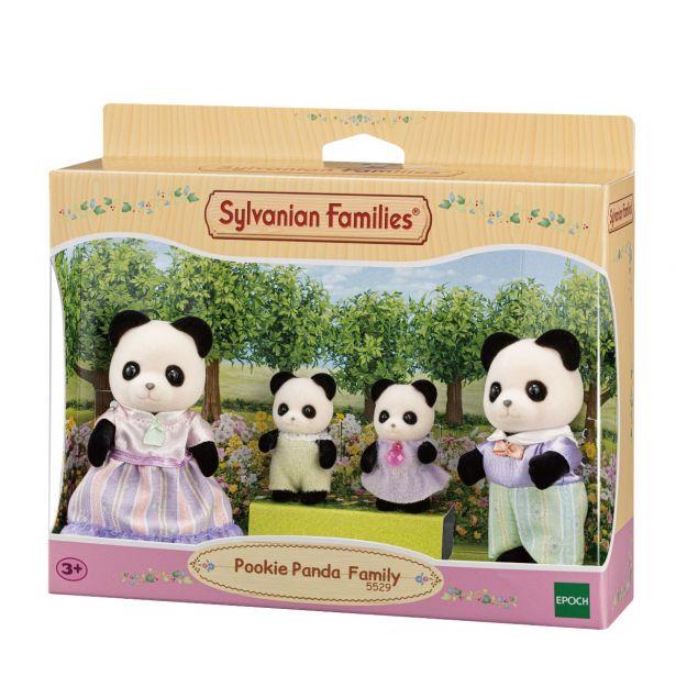 Set Chwarae Teulu Panda Pookie o Sylvanian Families ar gyfer Plant 3 Oed a Hŷn