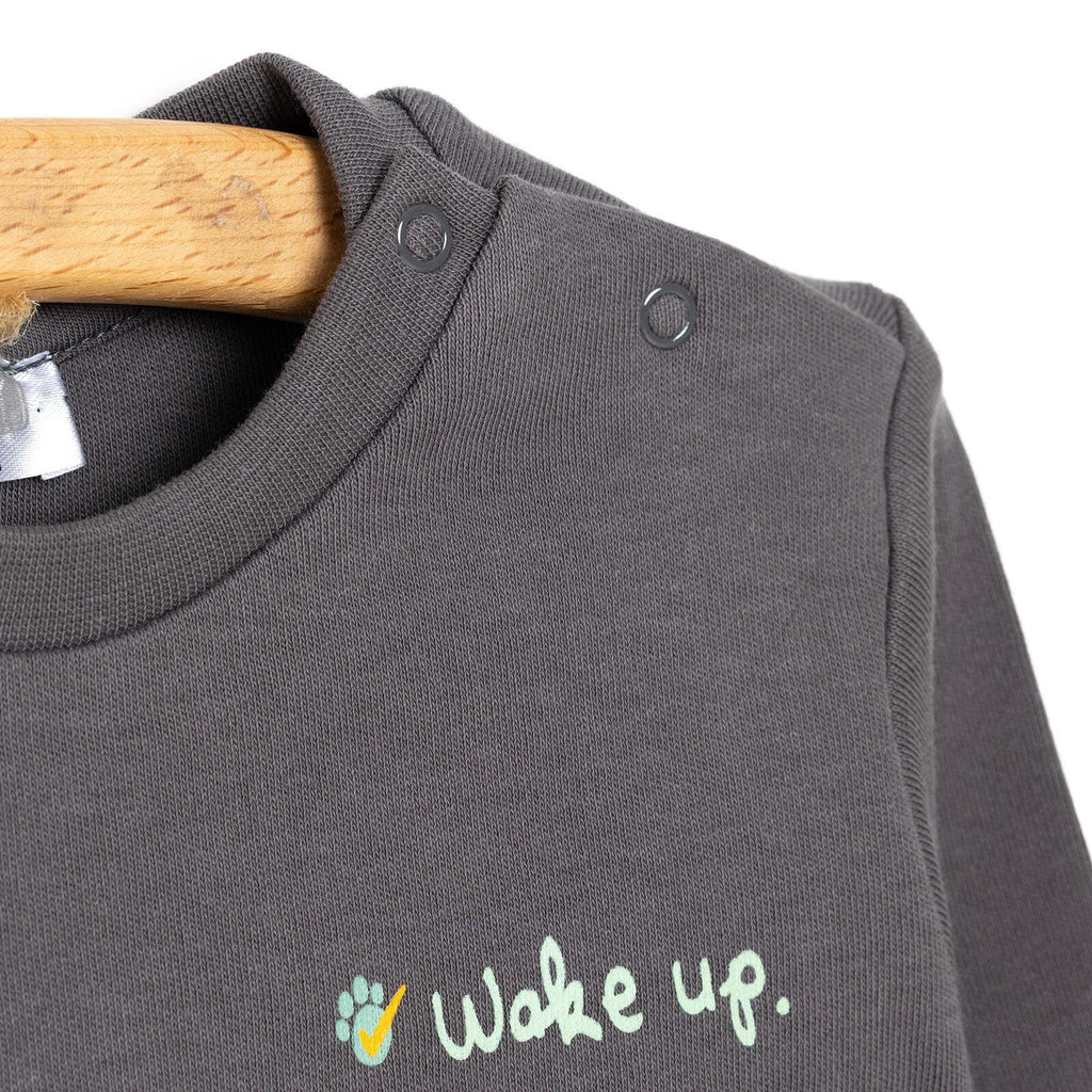 Crys-T HelloBaby Basic Boy Text Printed Jogging - Anthracite