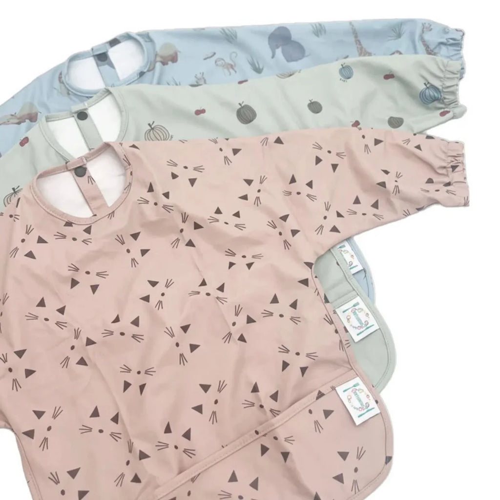 BLW Essentials Ffedog Gynffonol Diddos â Llewys Hir - Gwyrdd