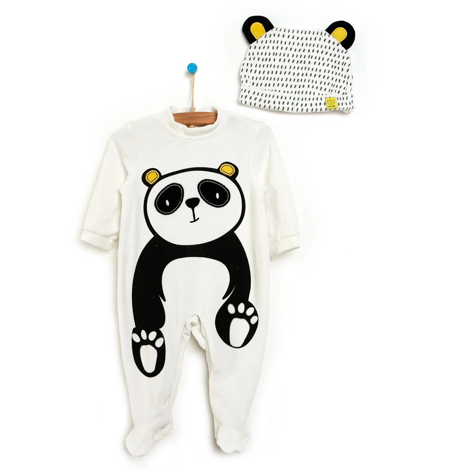 Siwmpsuit Melfed Panda Newydd-anedig Cassiope