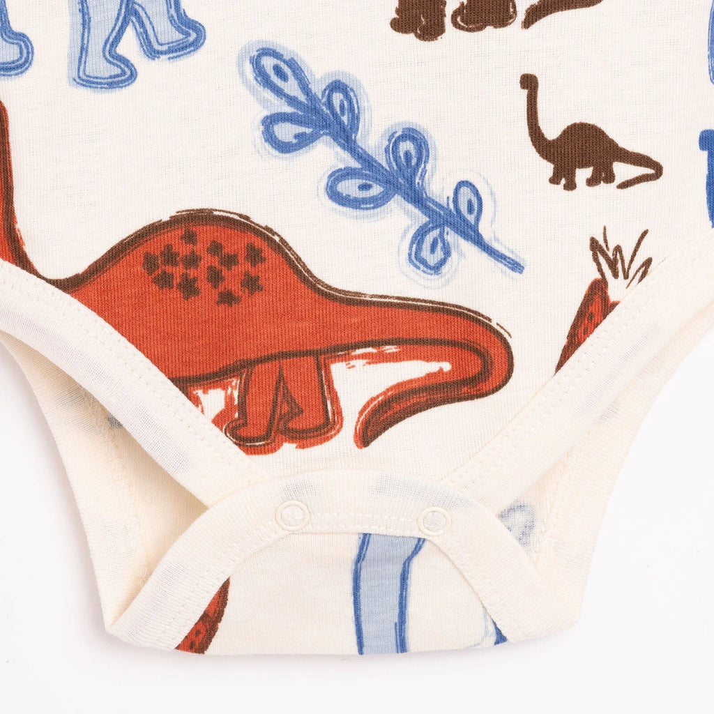 Siwtiau Corff Bachgen HelloBaby â Llewys Hir (Pecyn o 2) - Beige