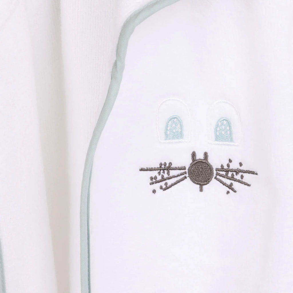 Mollia Boy Baby Bathrobe - White