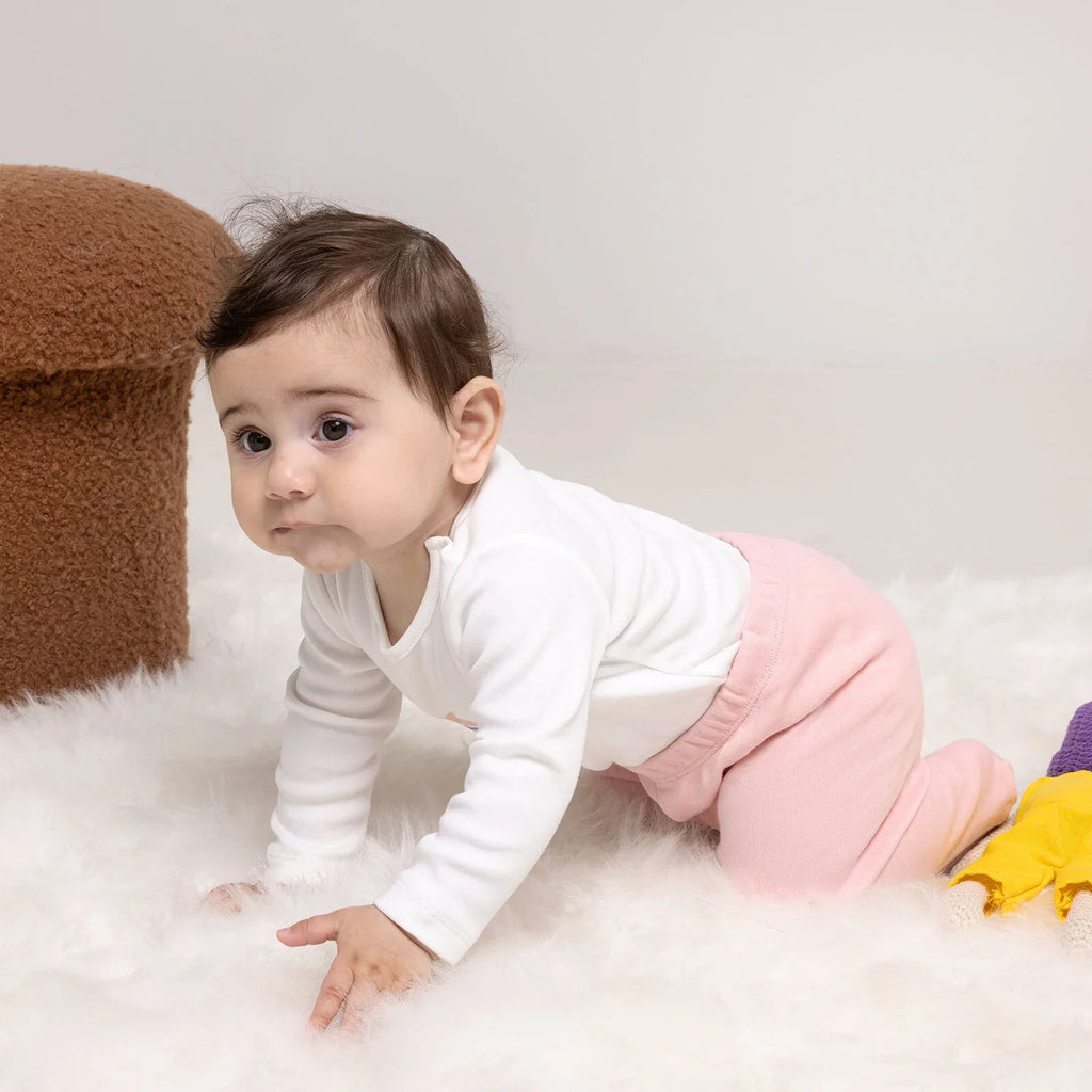 Set Cychwynnol 4 Darn HelloBaby Unisex i Fabanod Newydd - Pinc Golau