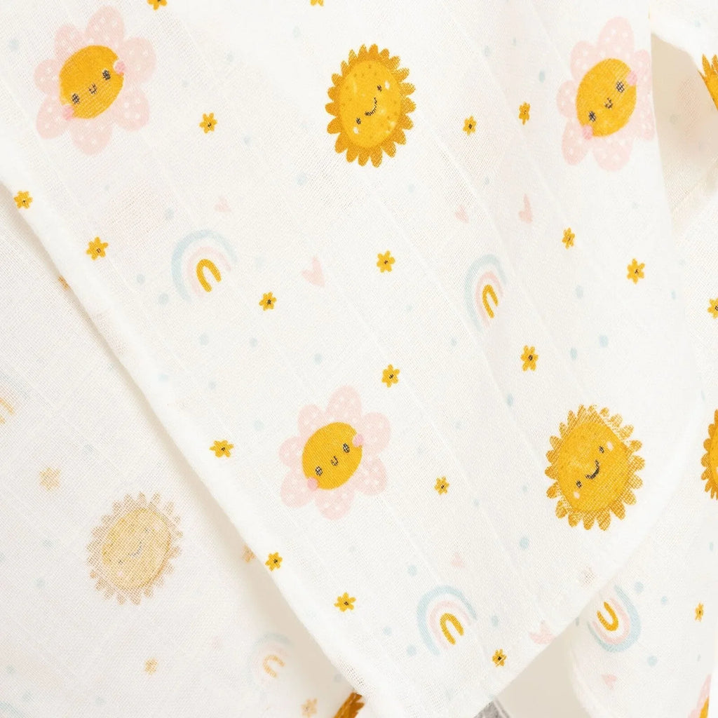 Little Dreams Girl Muslin Blanket - Yellow