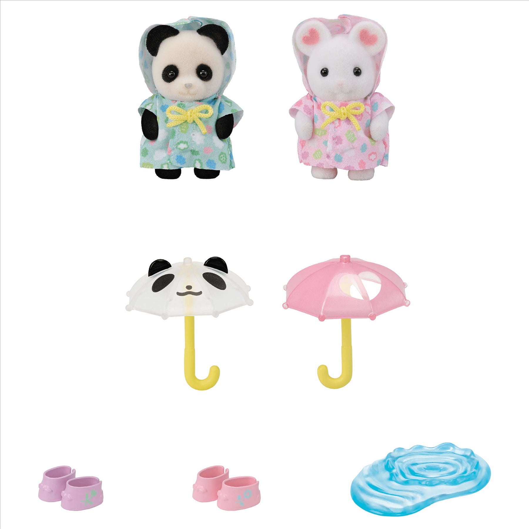 Cyfeillion Meithrinfa Sylvanian Families - Deuawd Dydd Glaw ar gyfer Plant 3 Oed a Hŷn