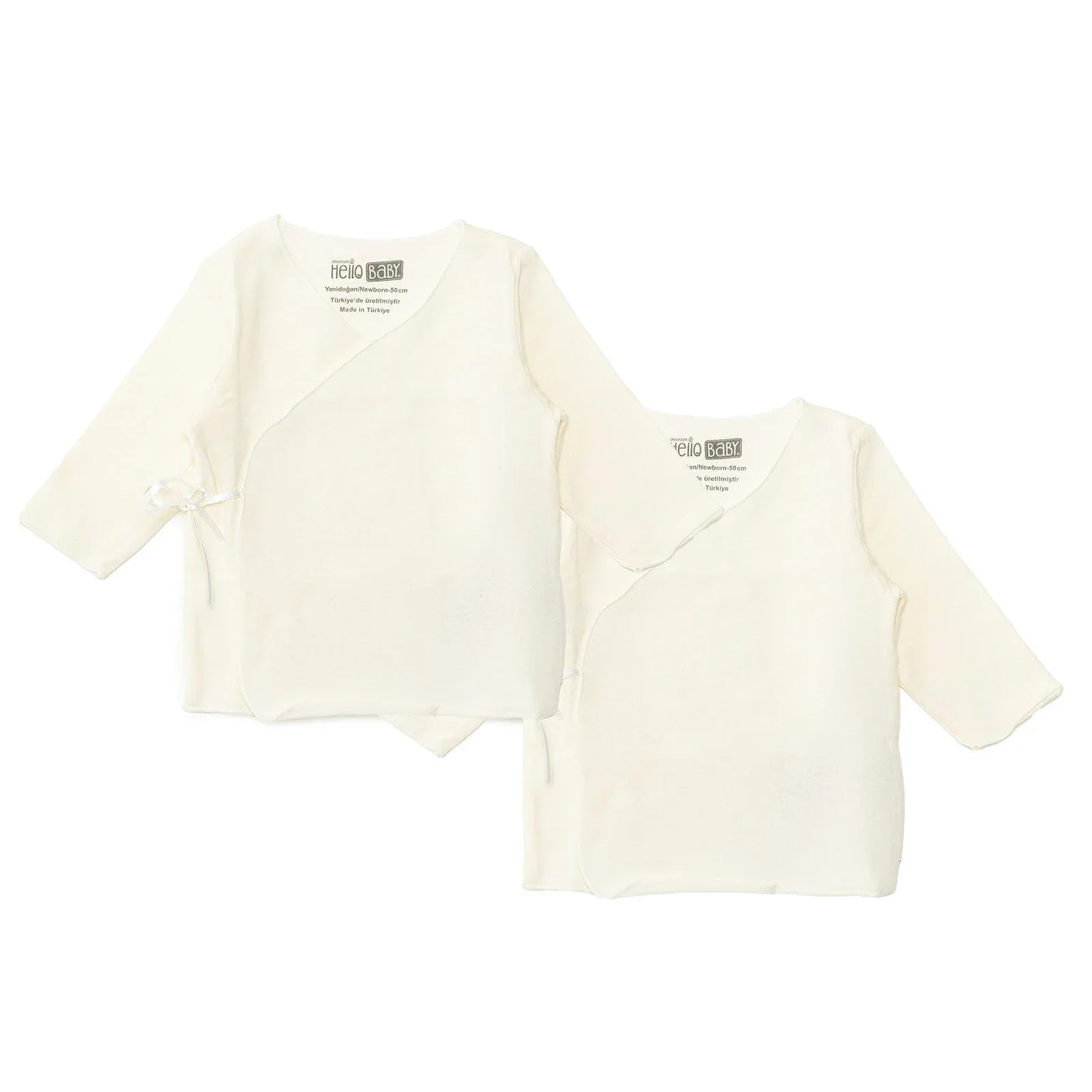 HelloBaby Wrapover Top 2-Pack - Ecru