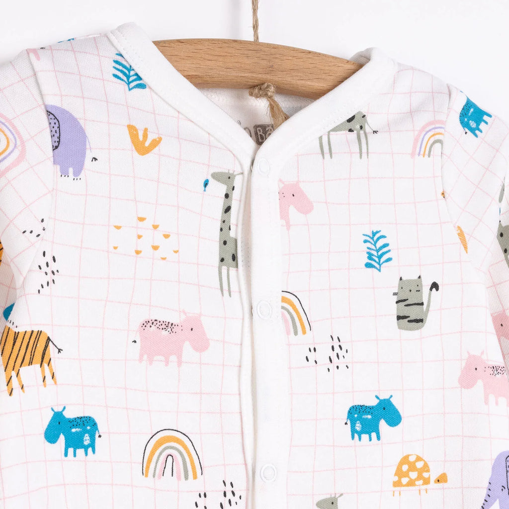 Set Cychwynnol 4 Darn HelloBaby Unisex i Fabanod Newydd - Pinc Golau