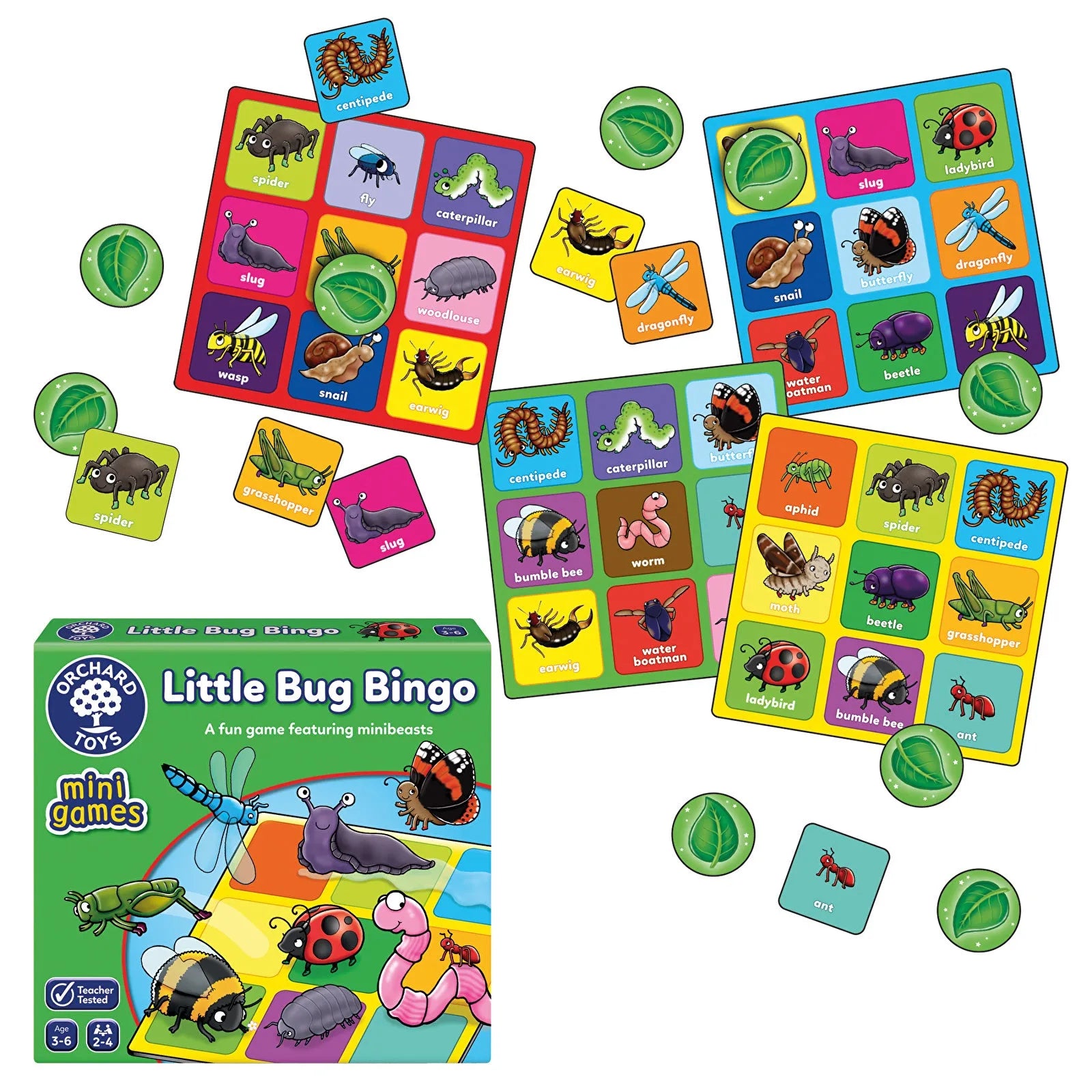 Gêm Bingo Mini Little Bug gan Orchard Toys