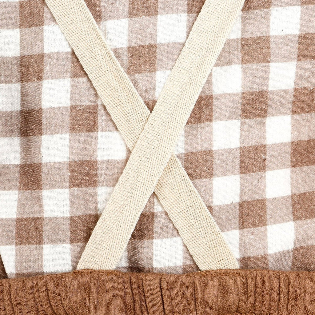 Dillad Babis Newydd-anedig HelloBaby o Fwslin - Siwmper - Brown