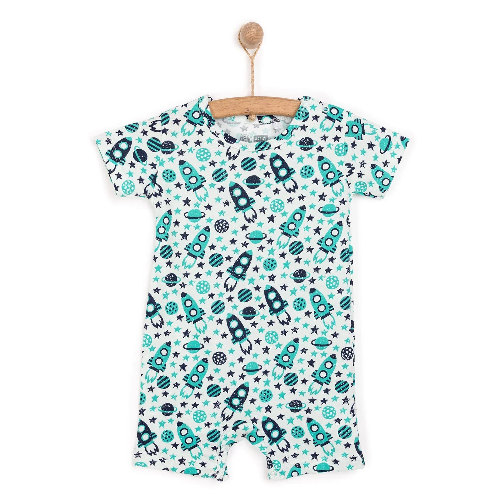 Dungarees Byr HelloBaby i Fachgen - Gwyrdd