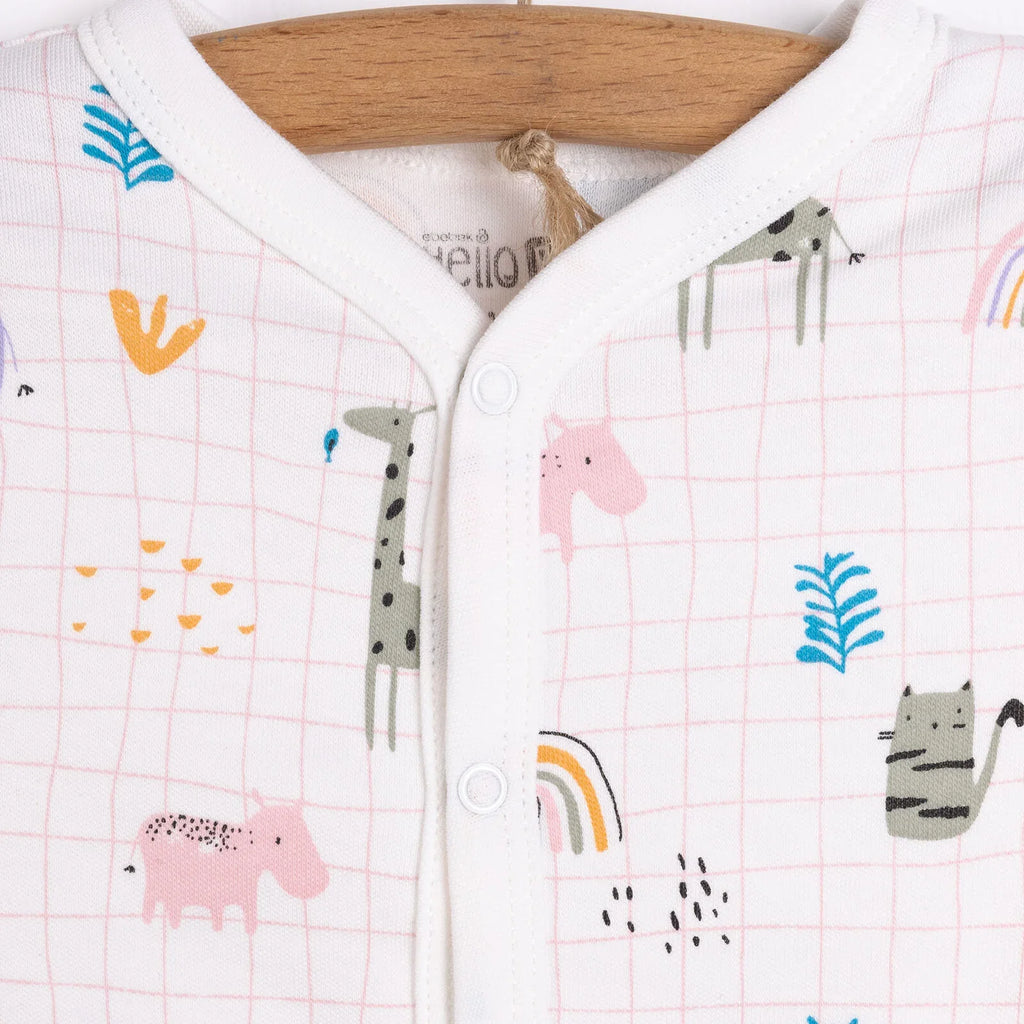 Set Cychwynnol 4 Darn HelloBaby Unisex i Fabanod Newydd - Pinc Golau