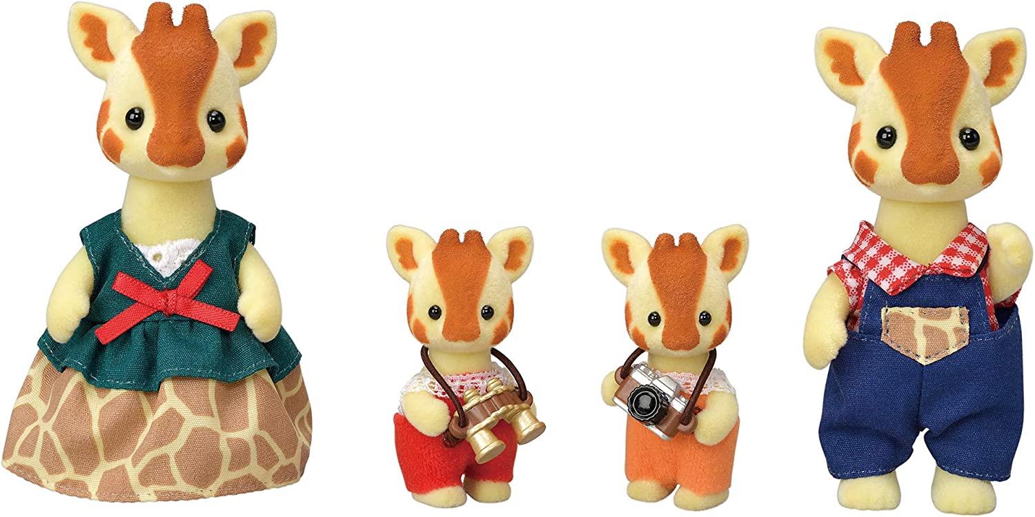 Set Chwarae Teulu Giraffod Highbranch o Sylvanian Families ar gyfer Plant 3 Oed a Hŷn