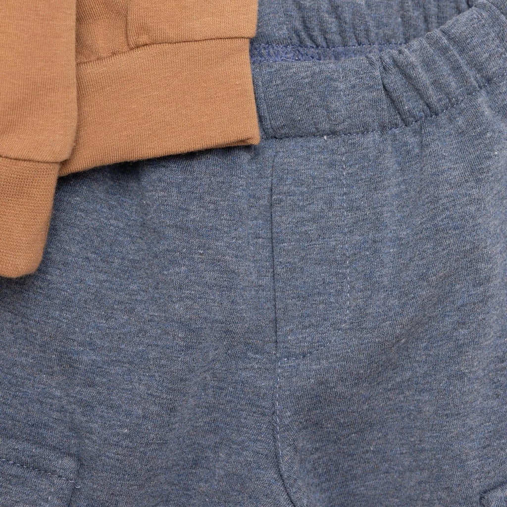 Siwt Ddillad Chwarae BabyZ Cool Boy Boy - Brown (Crys Chwys a Throwsus)