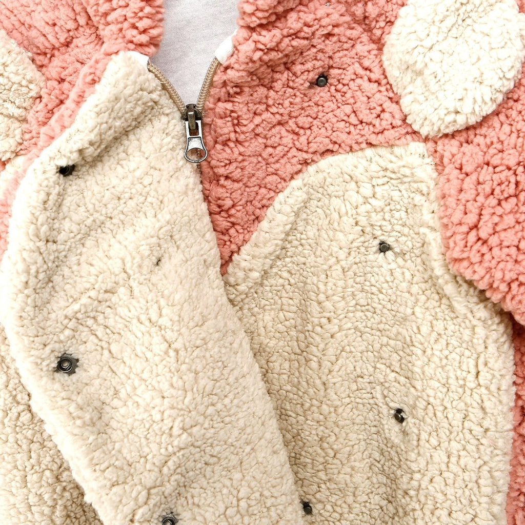 Siwmpsuit Traedig Welsoft Siâp Ceirw Bach Newydd-anedig Midimod - Pinc Ysgafn