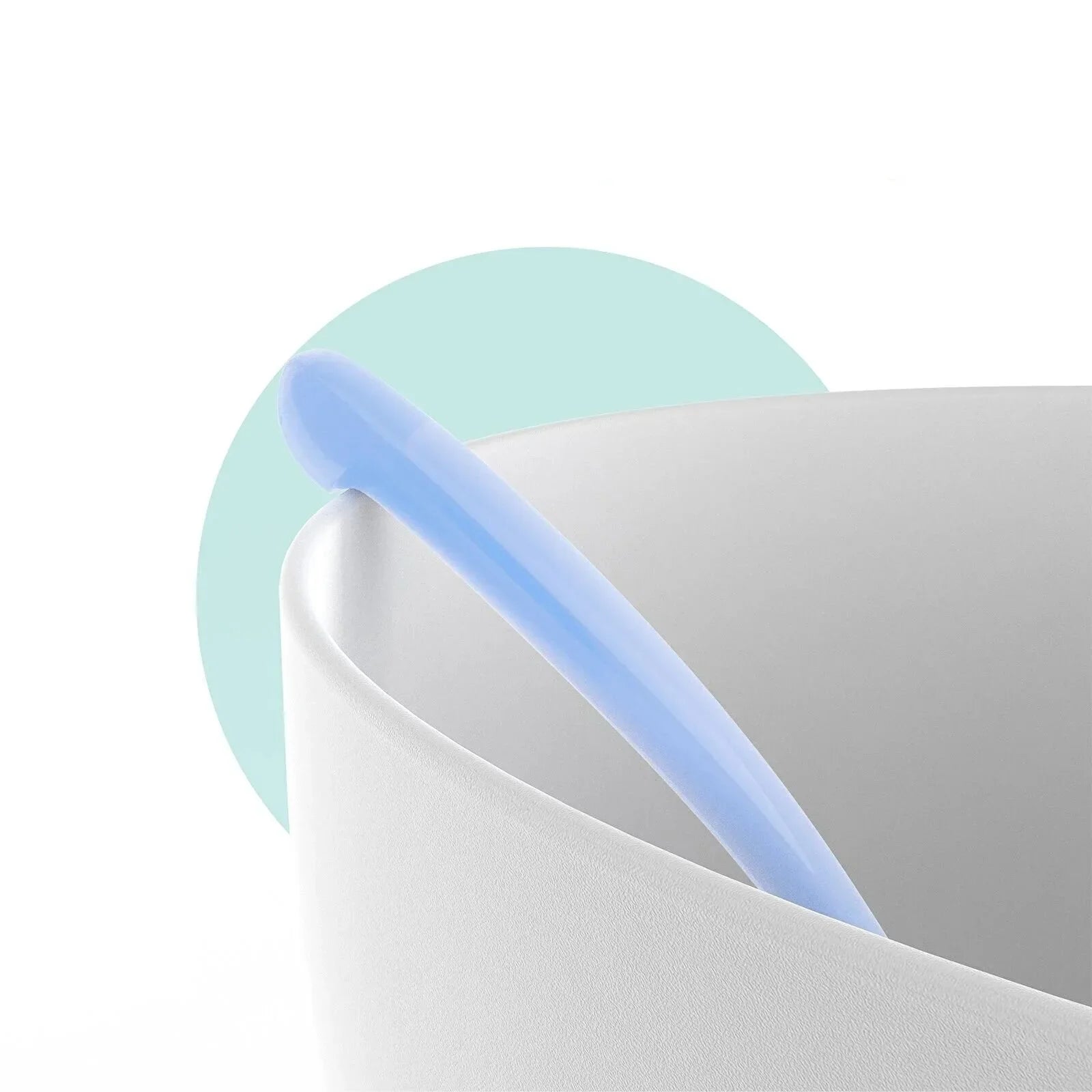 Mamajoo Llwyau Silicôn gyda Chas, Pecyn o 2 - Gwyrdd a Glas