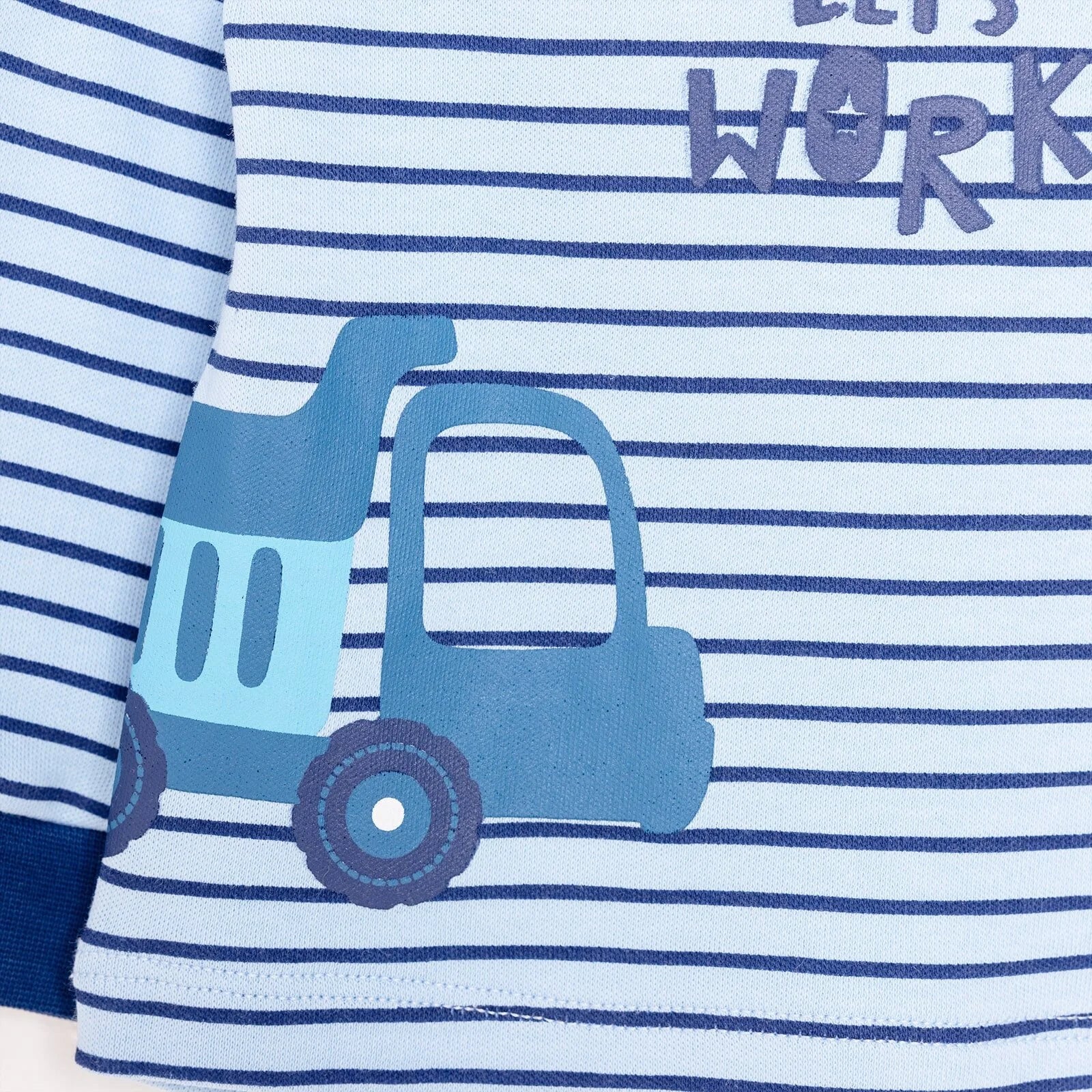 Set Pyjamas Llewys Hir i Fachgen gan HelloBaby - Glas Tywyll