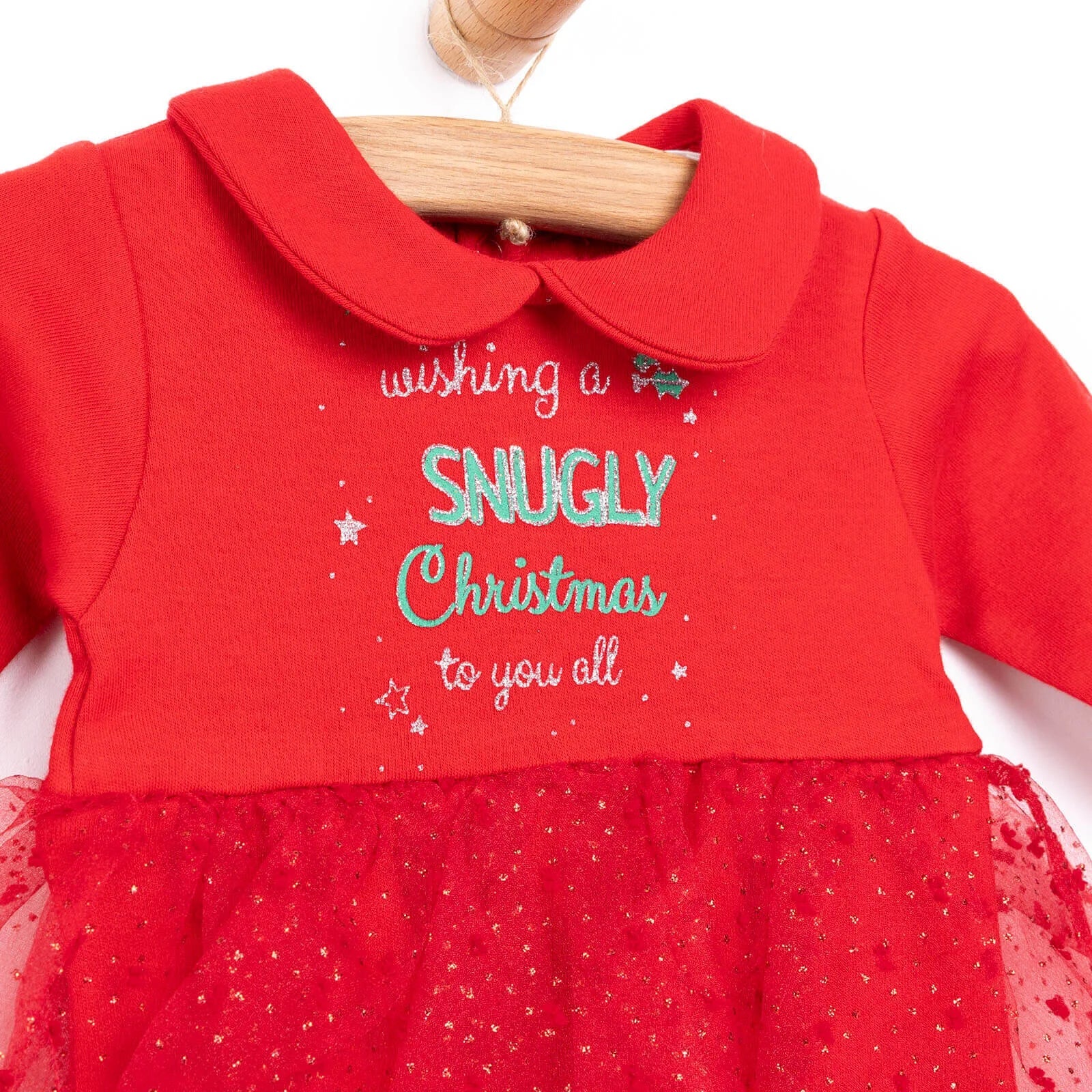 Bebetto Siwmper Nadolig i Fabanod - Coch