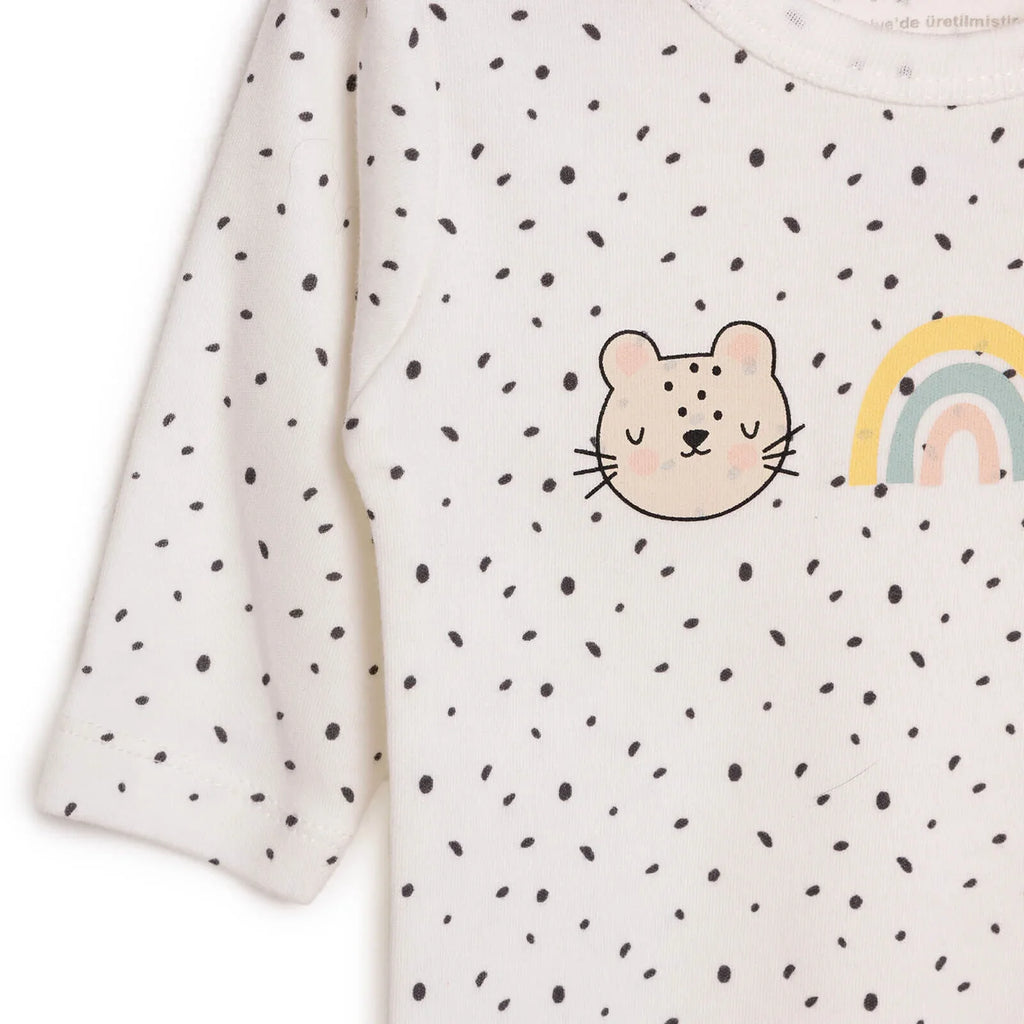 Body llewys hir i ferched HelloBaby - Ecru