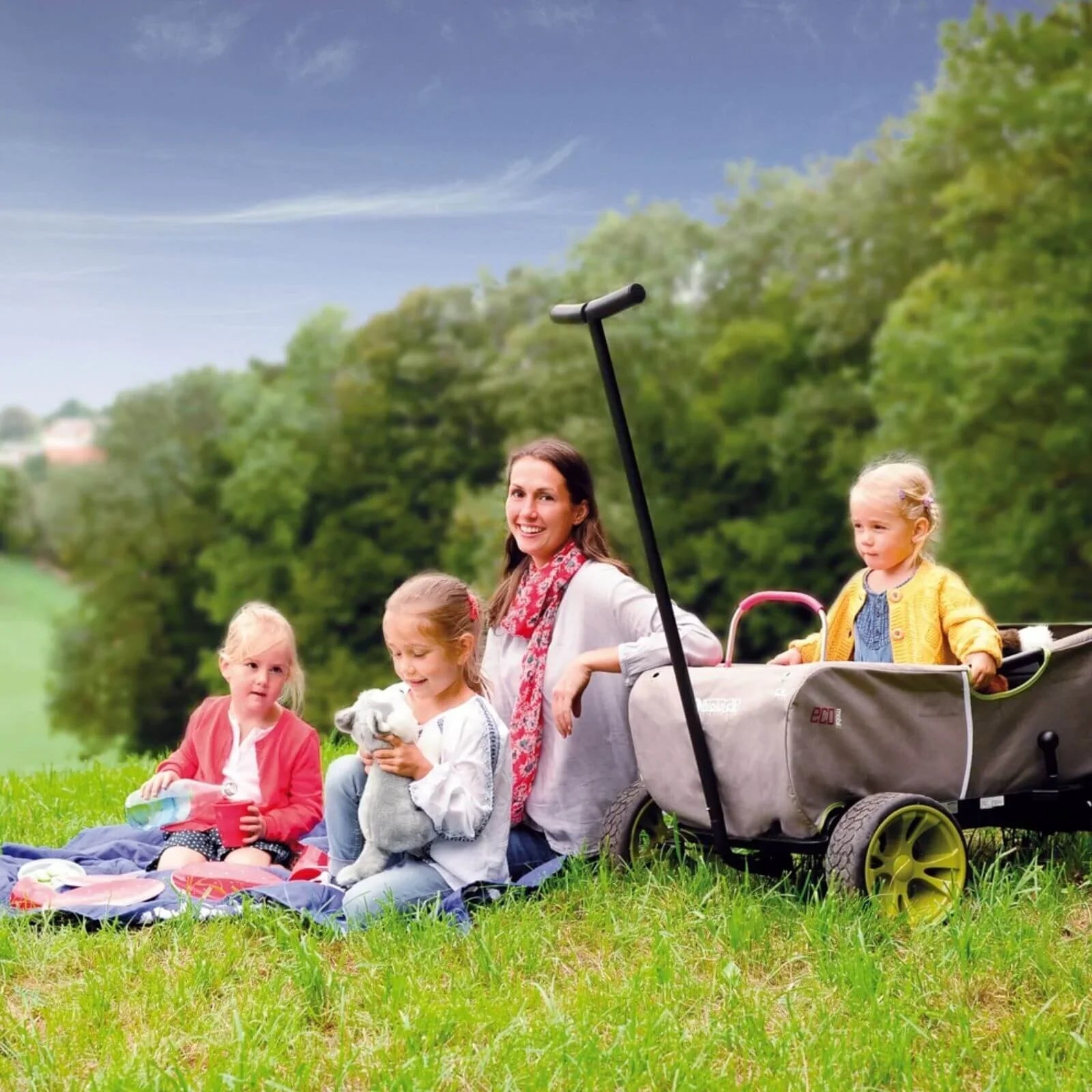 Hauck Eco Mobil Wagon - Gwyrdd