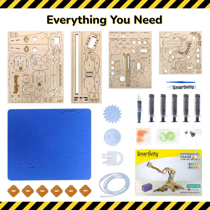 Tegan STEAM DIY Smartivity Craen Hydrolig Adeilada-Dy-Hun