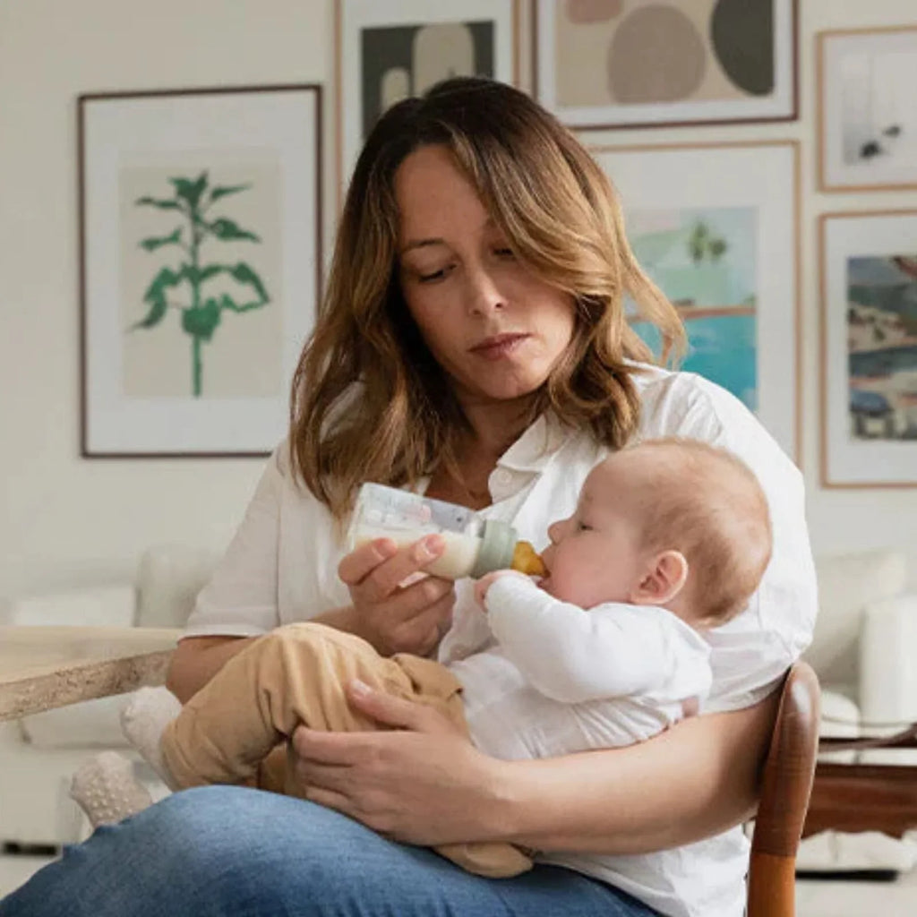 Set Gyflawn o Botel Wydr BIBS i Babanod, Latecs 110ml - Saets