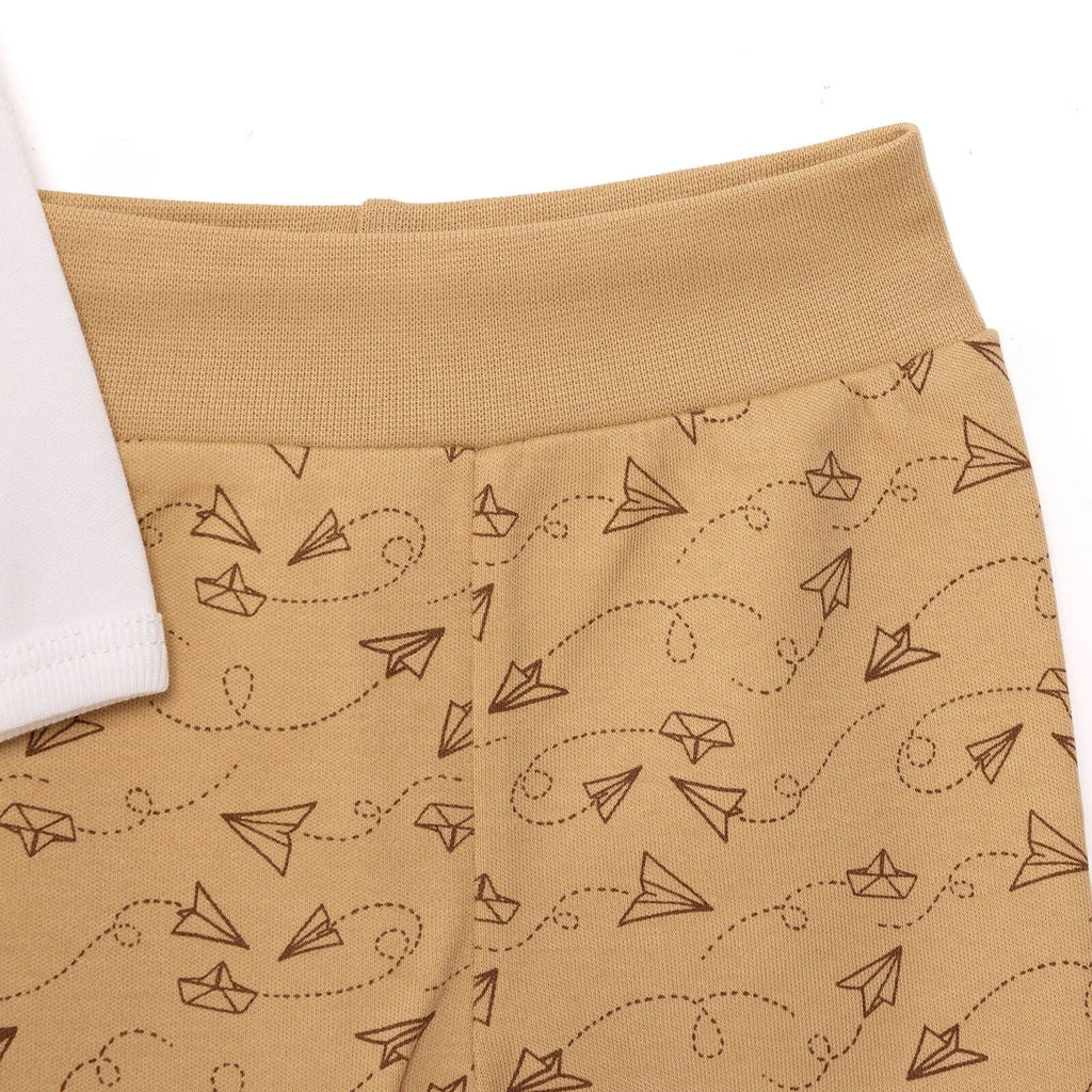 Set 5 Darn ar gyfer Newydd-anedig HelloBaby Boy - Beige