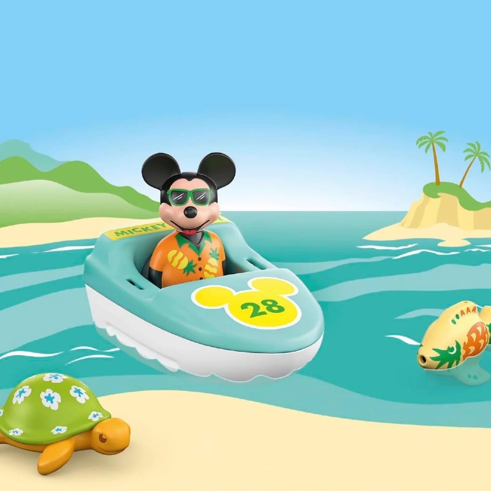 Playmobil Junior &amp; Disney 71707 Taith Cwch Mickey Mouse