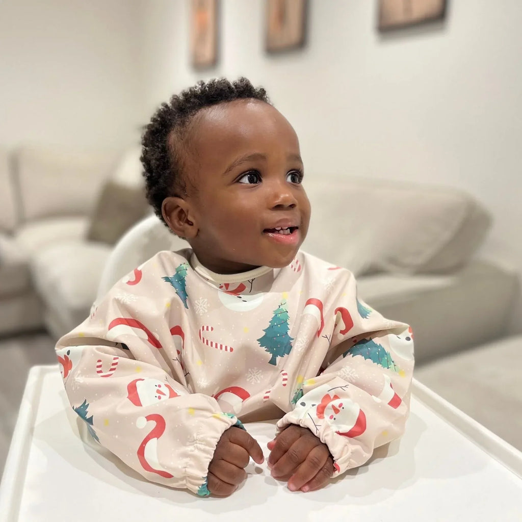 BLW Essentials Ffedog Ddiddos Nadolig â Llewys Hir