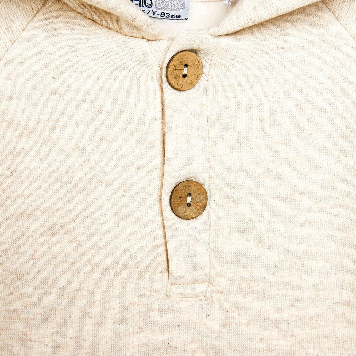 Crys Chwys Sylfaenol HelloBaby i Fachgen - Lliw Hufen