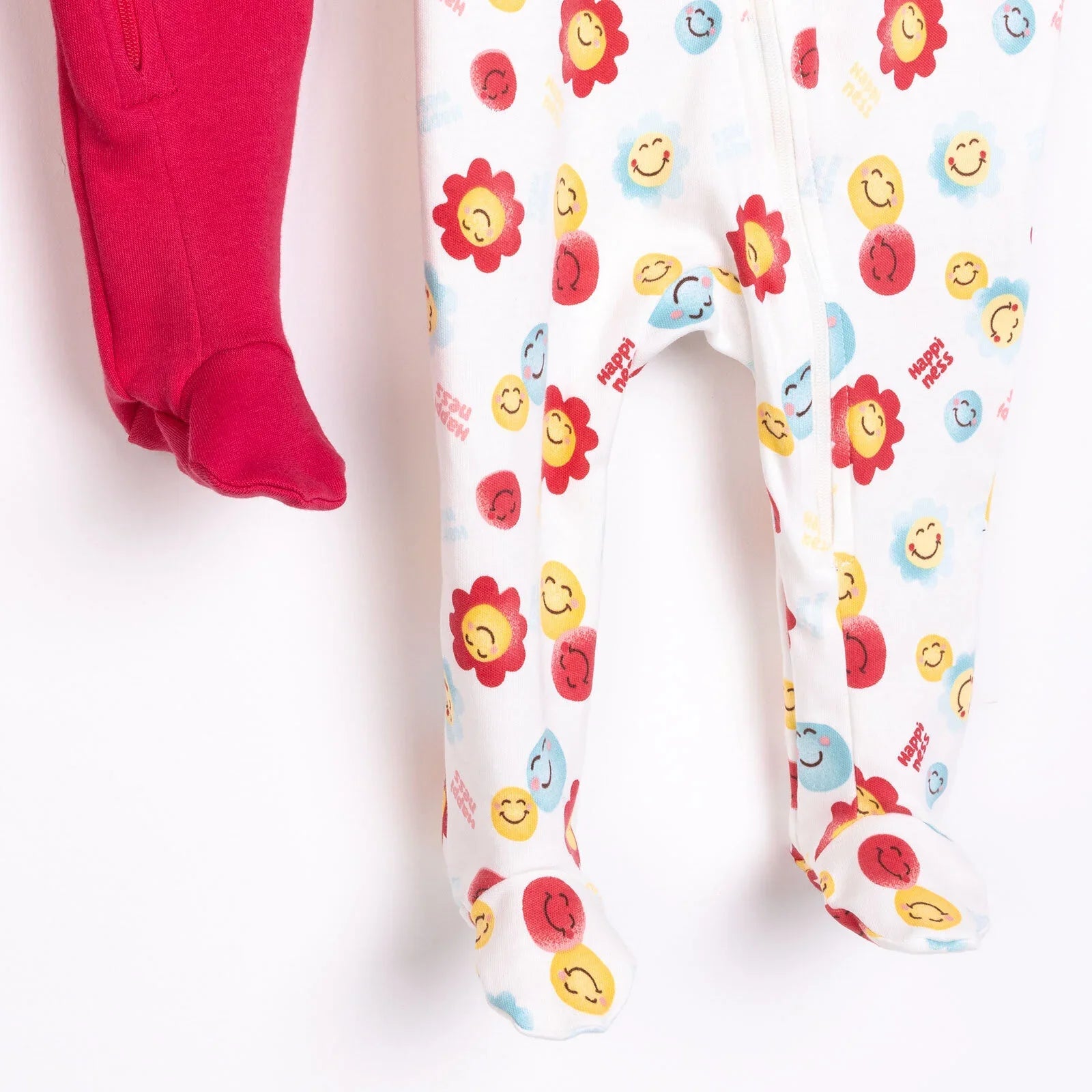 HelloBaby Newborn Girl 2 Piece Footed Jumpsuit - Pink