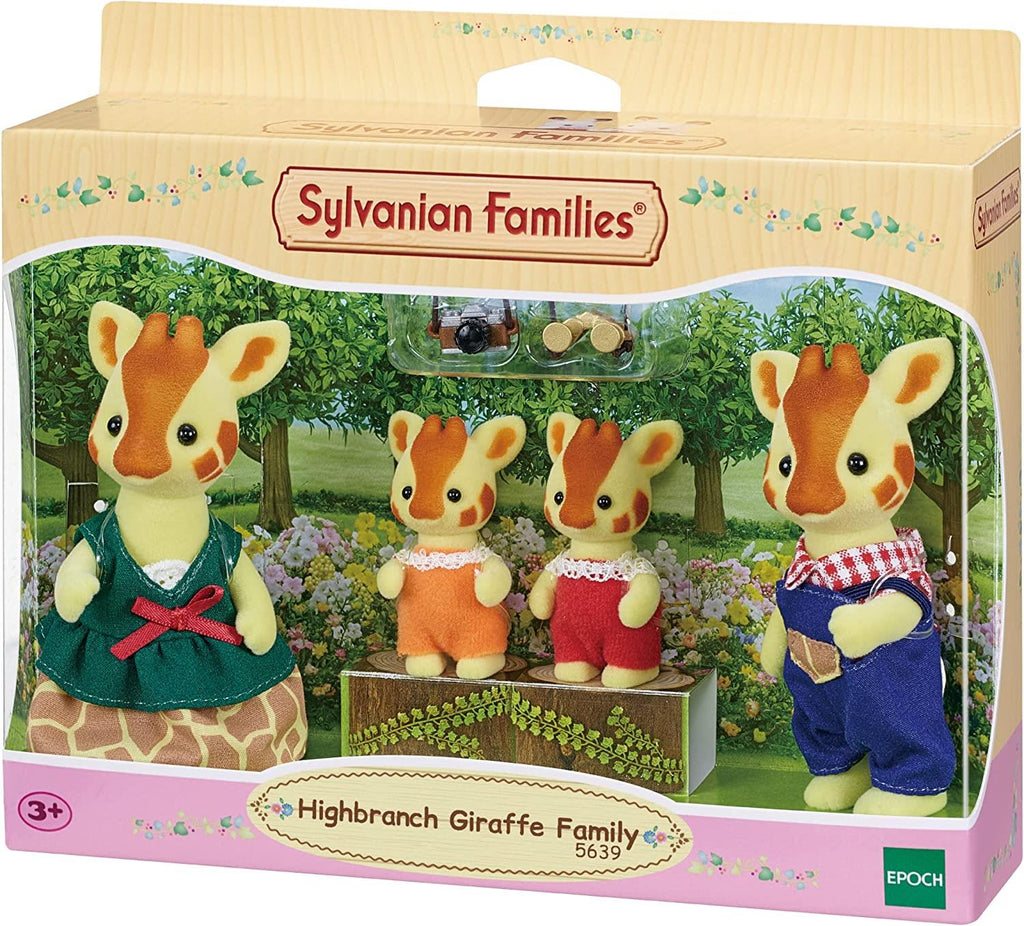 Set Chwarae Teulu Giraffod Highbranch o Sylvanian Families ar gyfer Plant 3 Oed a Hŷn