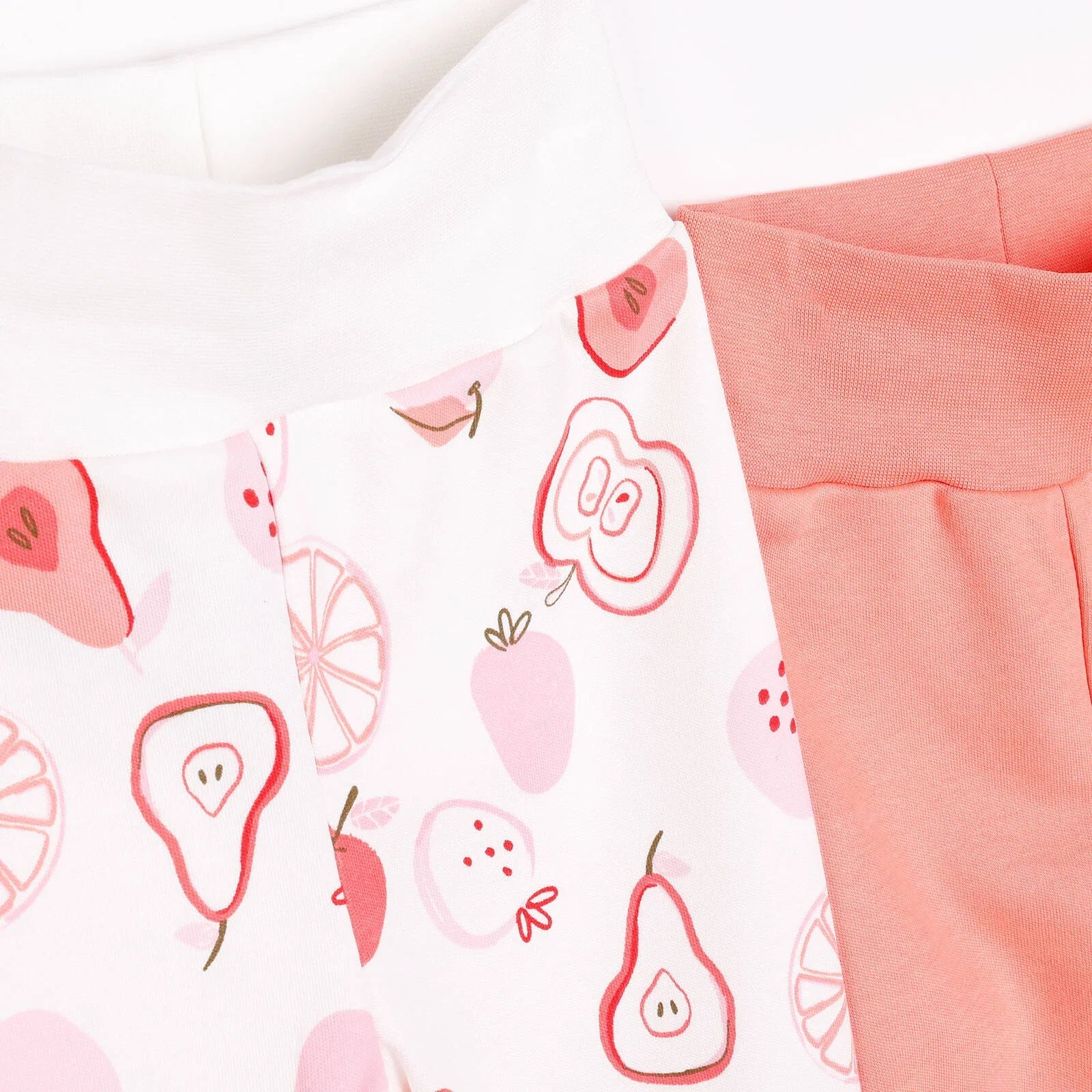 Legins i Fabanod HelloBaby i Ferched Bach gyda Thraed 2pcs - Pinc