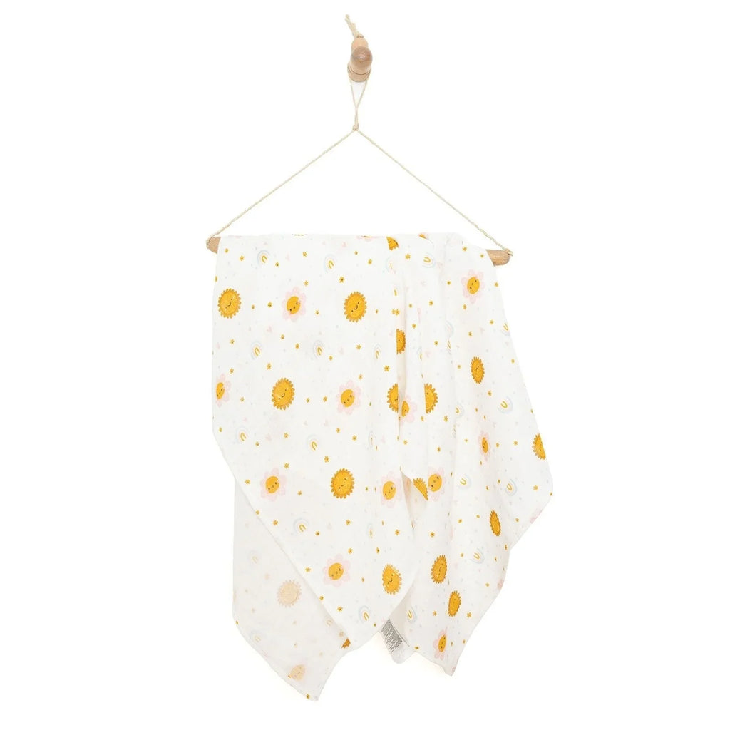 Little Dreams Girl Muslin Blanket - Yellow