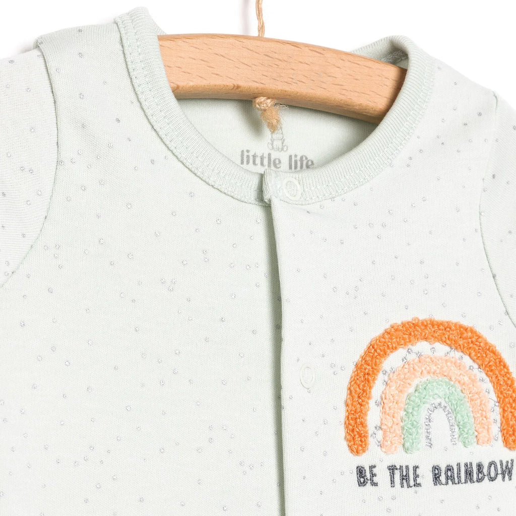 Siwmpsuit Traed i Ferch Newydd-anedig Little Life - Amlliw