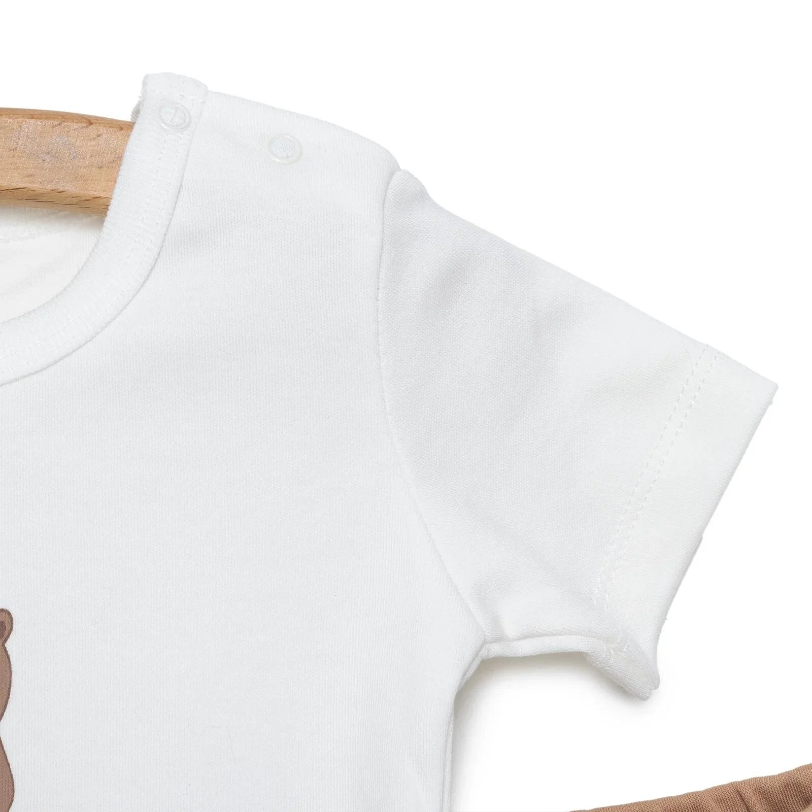 Set Newydd-anedig HelloBaby Boy 4 darn - Lliw Ecru