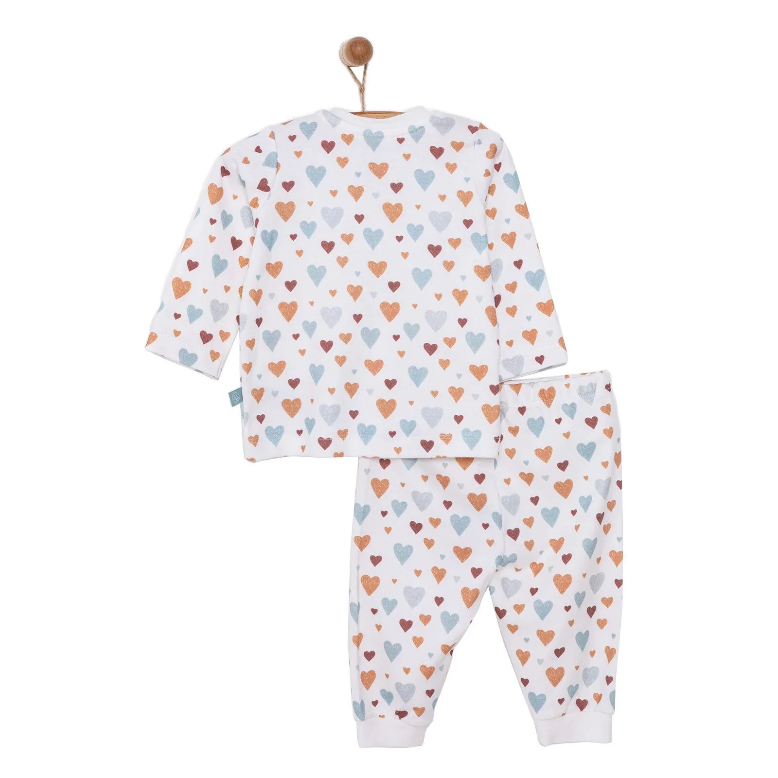 Set Pyjamas Babanod Pambuliq, Llewys Hirion - Beige