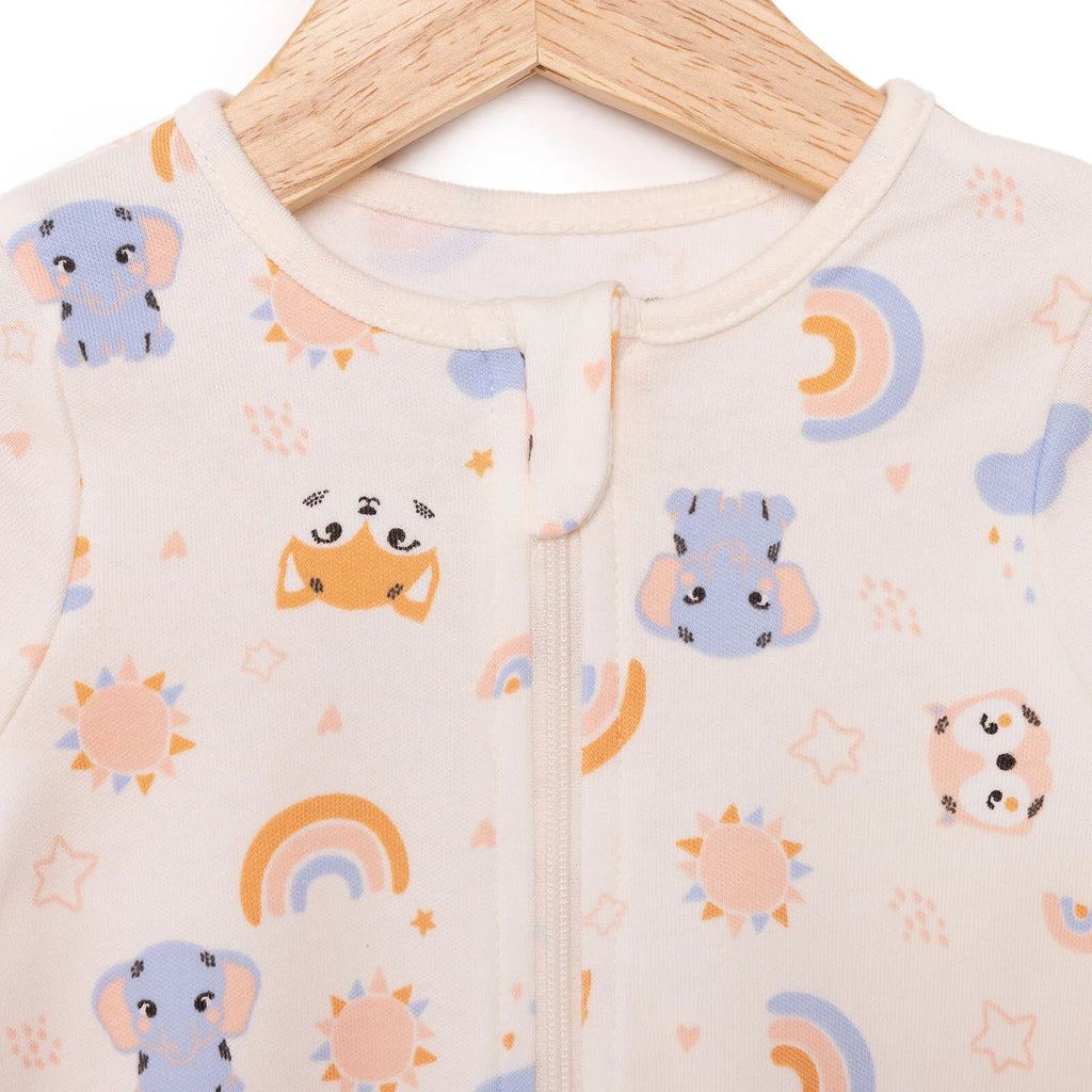 Siwmpsuit Traed i Faban Merch Newydd-anedig HelloBaby - Beige