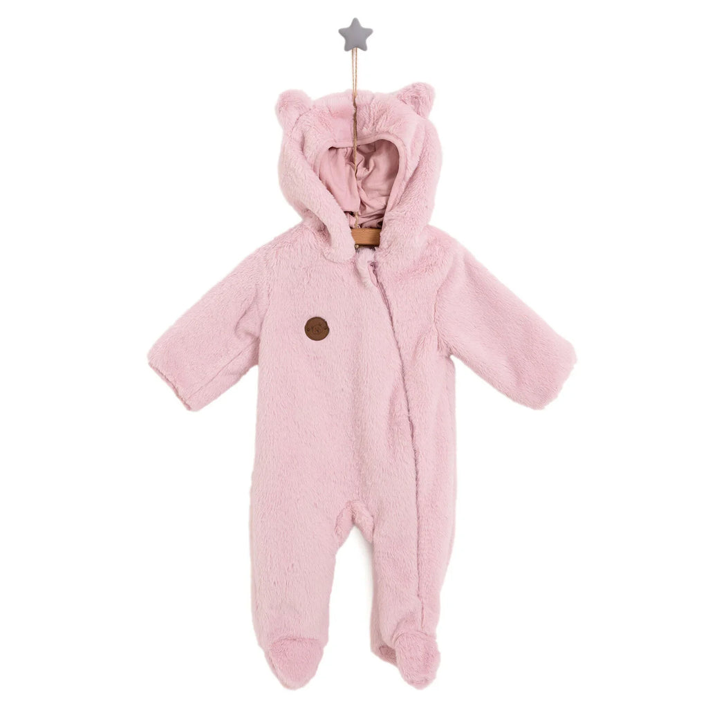 Siwmpsuit Traed Plush i Faban Merch Newydd-anedig HelloBaby - Pinc