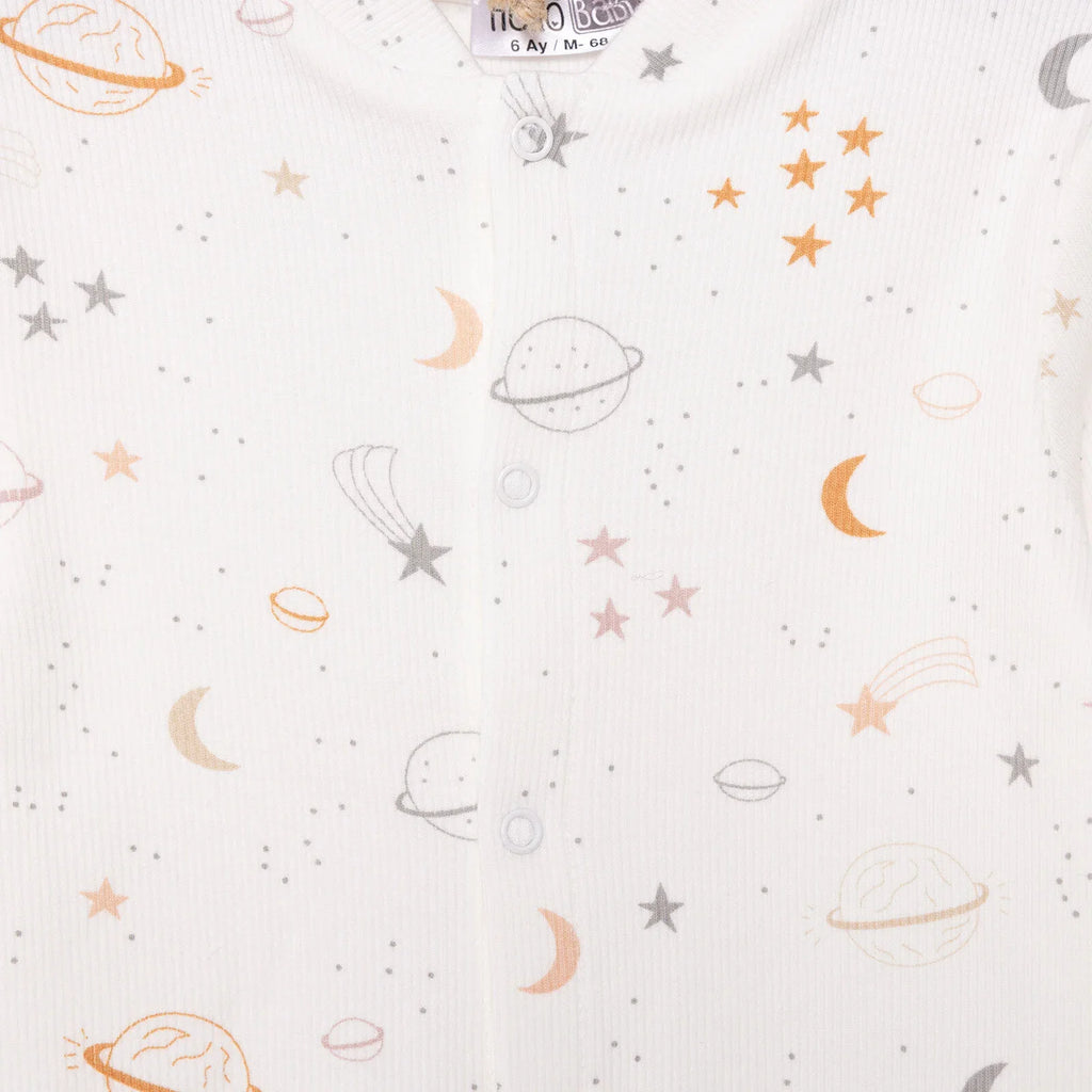 Siwmper i Faban Bachgen Newydd-anedig HelloBaby - Beige