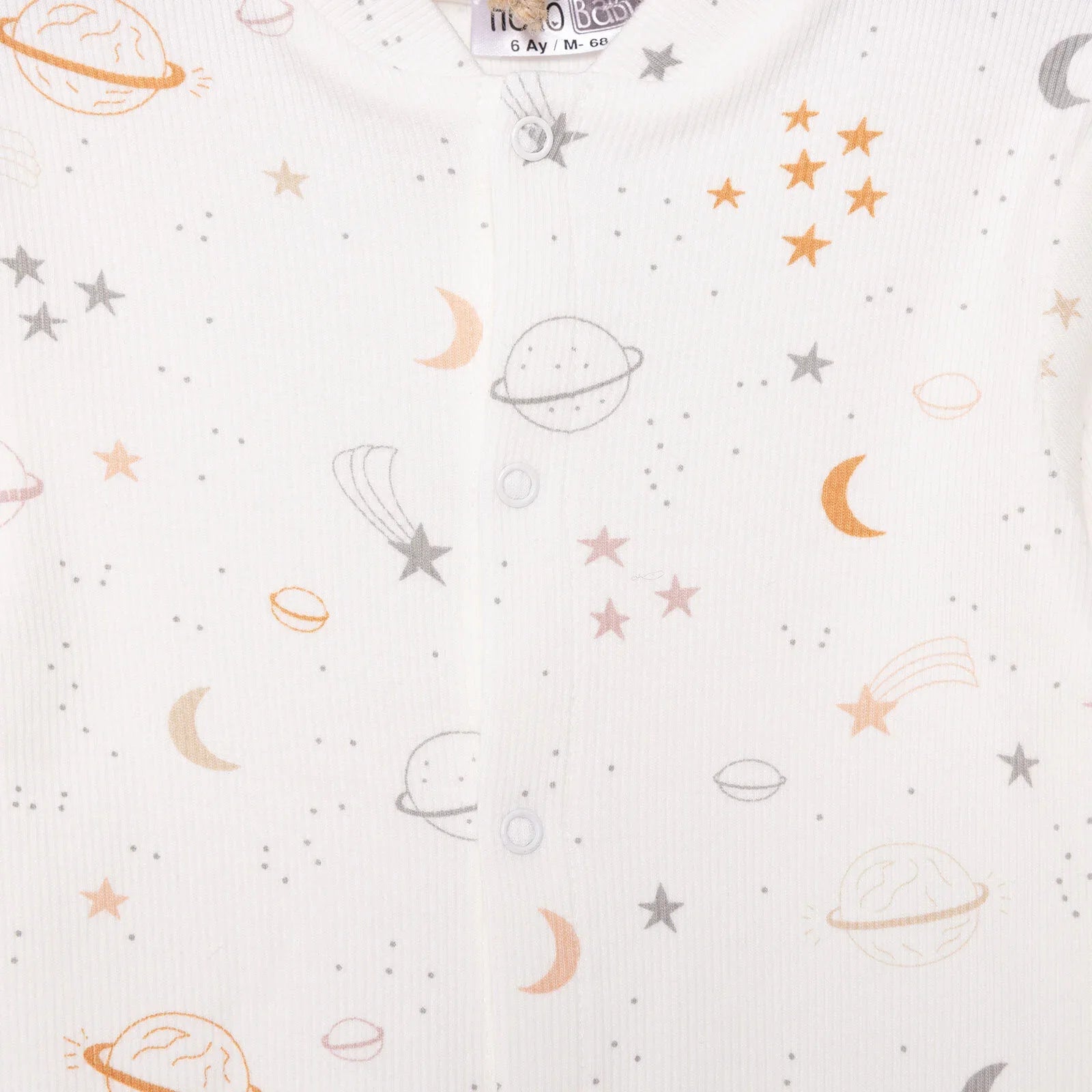 Siwmper i Faban Bachgen Newydd-anedig HelloBaby - Beige