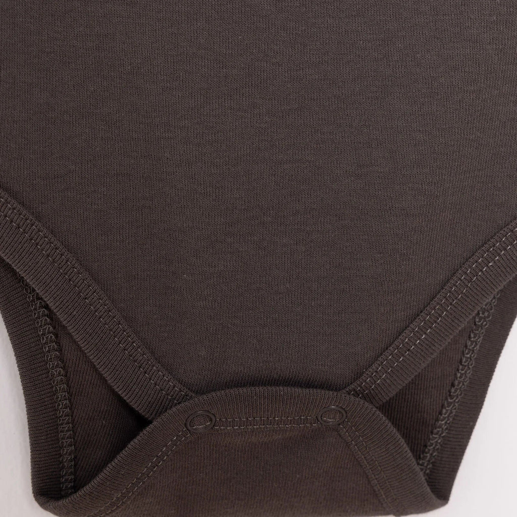 Siwtiau Corff Bachgen HelloBaby â Llewys Hir (Pecyn o 2) - Llwyd Tywyll