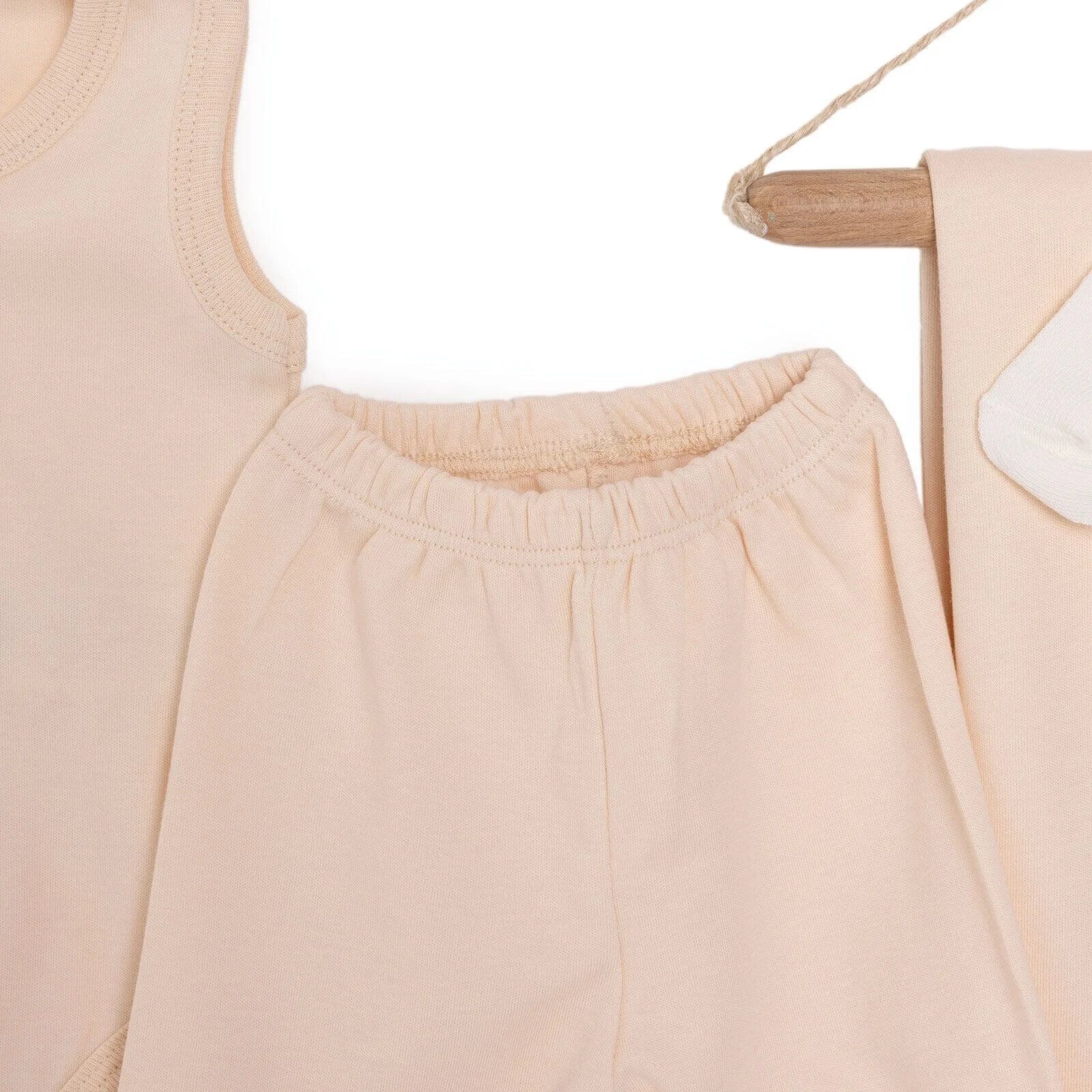 Set Newydd-anedig HelloBaby Boy 10 pcs - Lliw Ecru