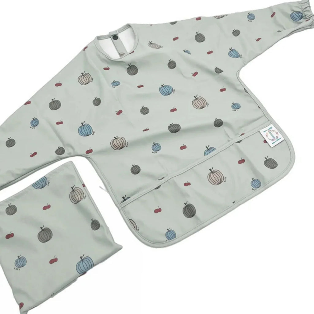 BLW Essentials Ffedog Gynffonol Diddos â Llewys Hir - Gwyrdd