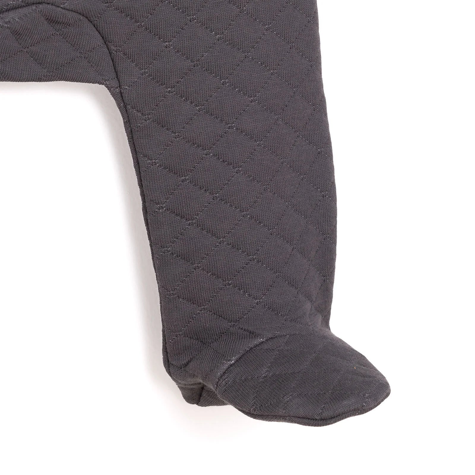 Crys Chwys Newydd-anedig HelloBaby wedi'i Gwiltio - Gwaelod Traed - Siarcol