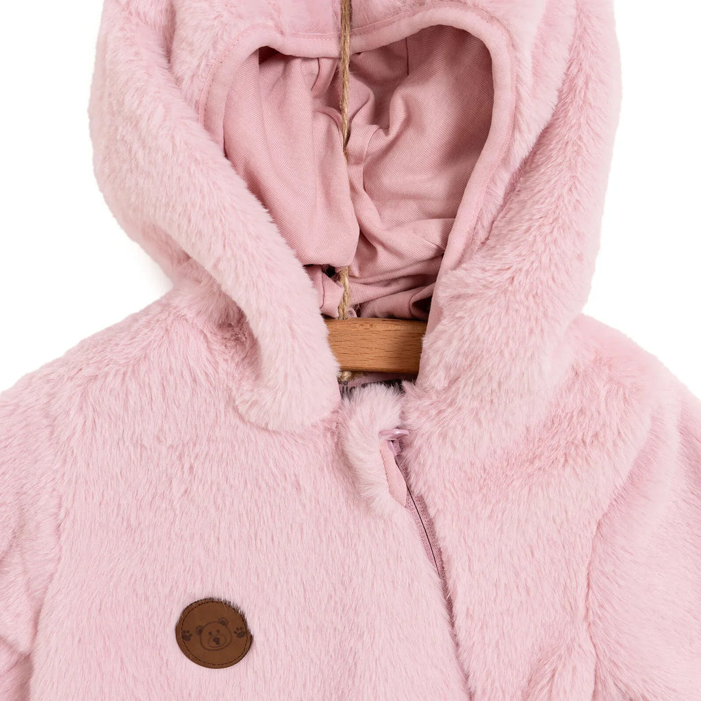 Siwmpsuit Traed Plush i Faban Merch Newydd-anedig HelloBaby - Pinc